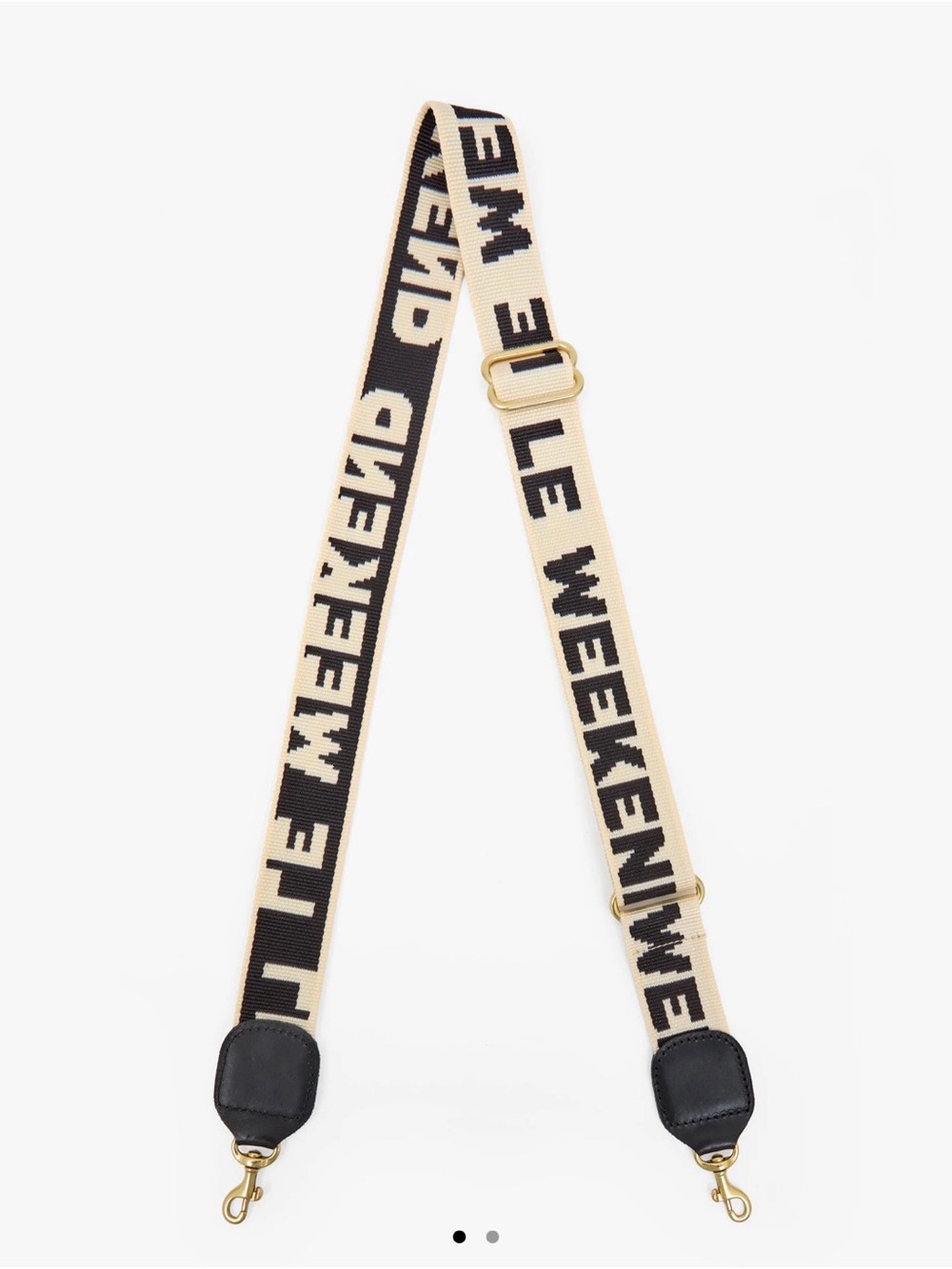 Left On Friday Adjustable Crossbody Strap in Cream and Black
